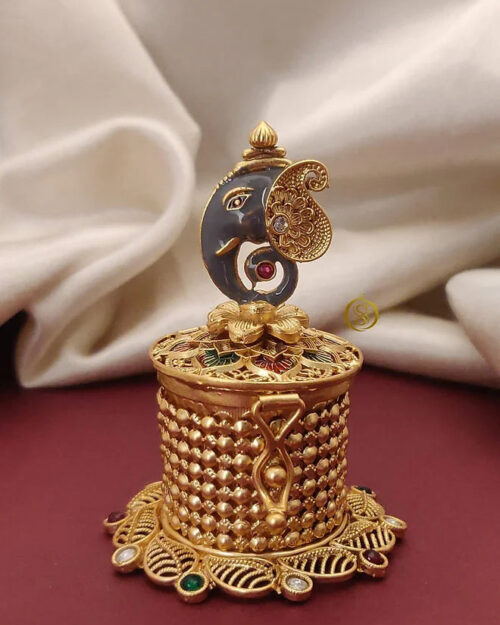 Antique Kum Kum Box Sindoor Dabbi Kankawati by Nayab