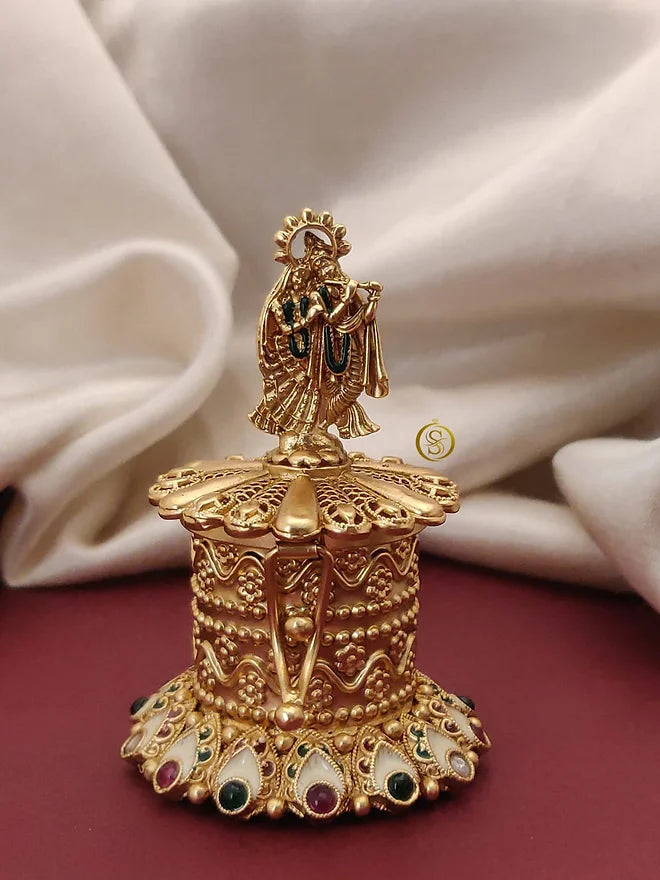 Antique Kum Kum Box Sindoor Dabbi Kankawati by Nayab