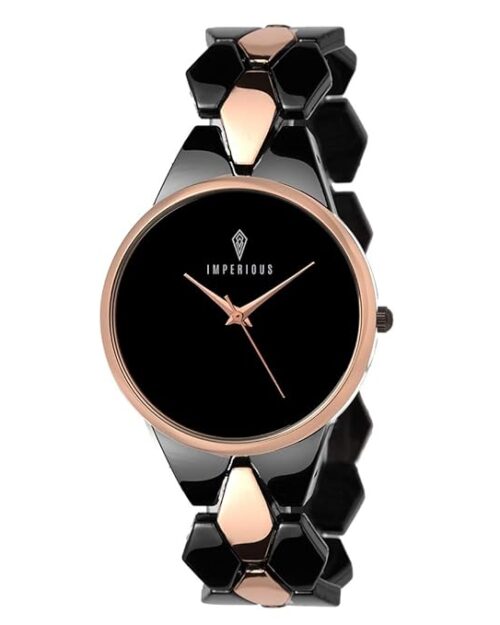 IMPERIOUS - THE ROYAL WAY Analogue Women's Watch (Black Dial)