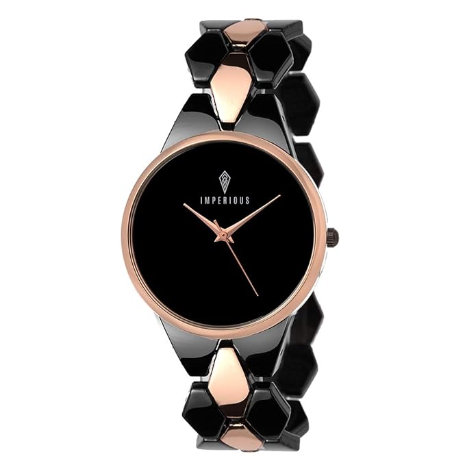 IMPERIOUS - THE ROYAL WAY Analogue Women's Watch (Black Dial)