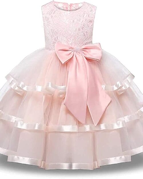 NAZ MANNAT FASHION,Baby Girl'sDress Color Red Fabric Satin&lace&Lining Cotton_N_F_059 Kidswear