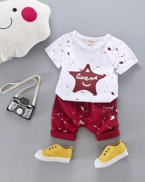 KIDIS LAND Cotton Clothing Sets for Baby Boys & Baby Girls Kids Clothes for boys kids clothes for girls Printed Kids Clothing Sets (KDST19-KDST22GR-KDST9)