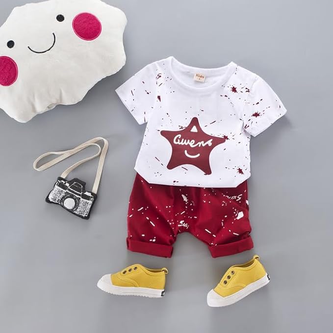 KIDIS LAND Cotton Clothing Sets for Baby Boys & Baby Girls Kids Clothes for boys kids clothes for girls Printed Kids Clothing Sets (KDST19-KDST22GR-KDST9)