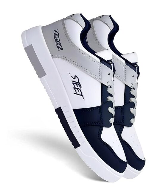 BRUTON Men's TARZEN-0340 Casual Sneaker Shoes with Synthetic Upper Lightweight Comfortable Mid Top Sneaker Shoes for Men's & Boy's