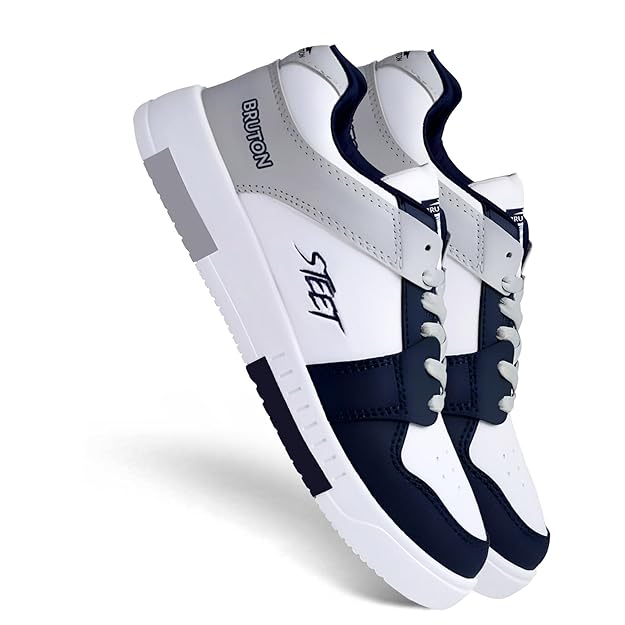 BRUTON Men's TARZEN-0340 Casual Sneaker Shoes with Synthetic Upper Lightweight Comfortable Mid Top Sneaker Shoes for Men's & Boy's