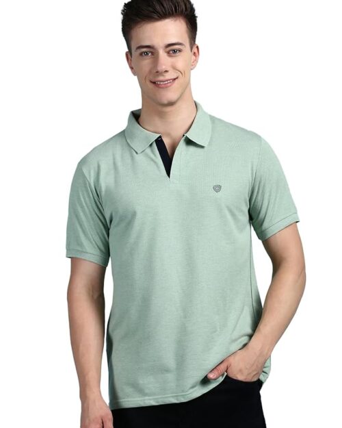 Lux Cozi Men's Regular Fit Polo Neck Half Sleeve Solid Casual T-Shirt | Polo T-Shirt for Men
