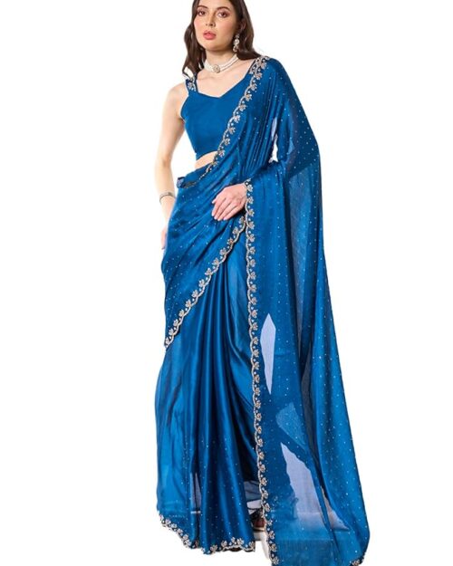 ORHANS Women's Silk Blend Saree