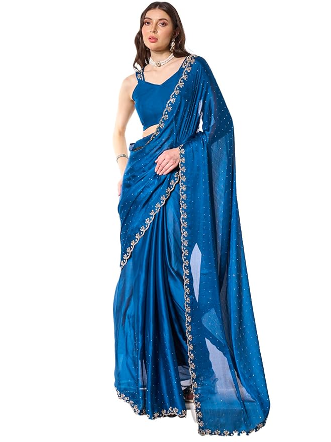 ORHANS Women's Silk Blend Saree