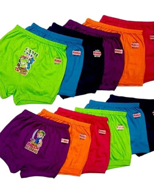 Kiddys 100% Soft Cotton Kids Innerwear Bloomers Briefs Jetty Panties Drawers Underwear Shorts for Baby Girls and Boys