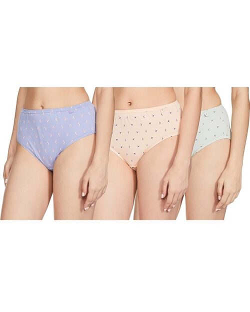 Van Heusen Women Anti Bacterial Hipster Panty - 100% Super Combed Cotton - Pack of 3 - No Marks Waistband, Moisture Wicking, Full Coverage