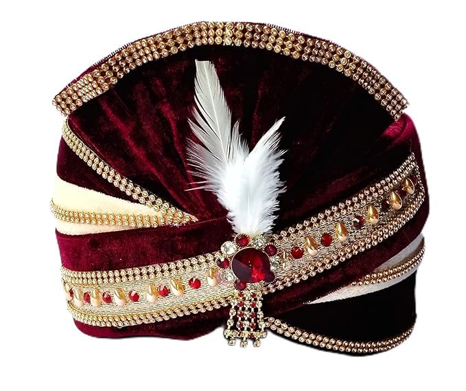BSSAFA Dulha/Bridegroom/Wedding Pagdi/Safa/Turban/Sehra for Men