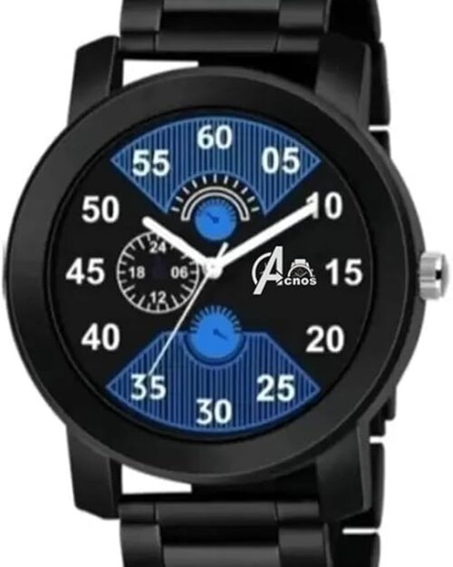 Acnos Black Diffrent Dial Pu Speedbelt Analog Watches Pack of 1 for Men for Girl for Boy Pack of 1