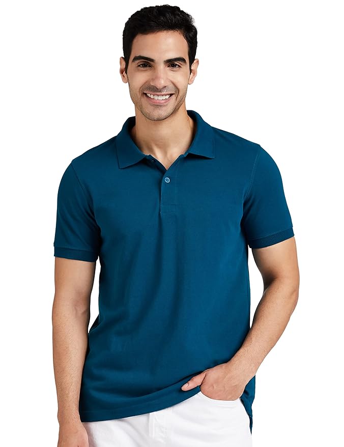 Symbol Men's Solid Cotton Rich Polo T Shirt | Collar Tshirts | Half Sleeves | Plain-Regular Fit (Available in Plus Size)