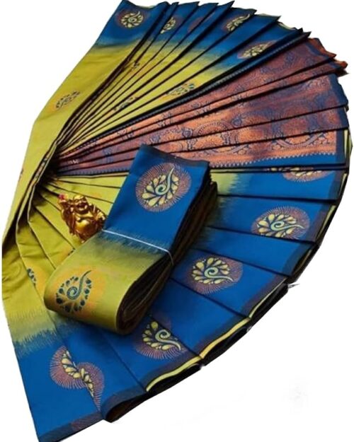 VJFASHION Women Paithani Soft Silk Saree With Blouse