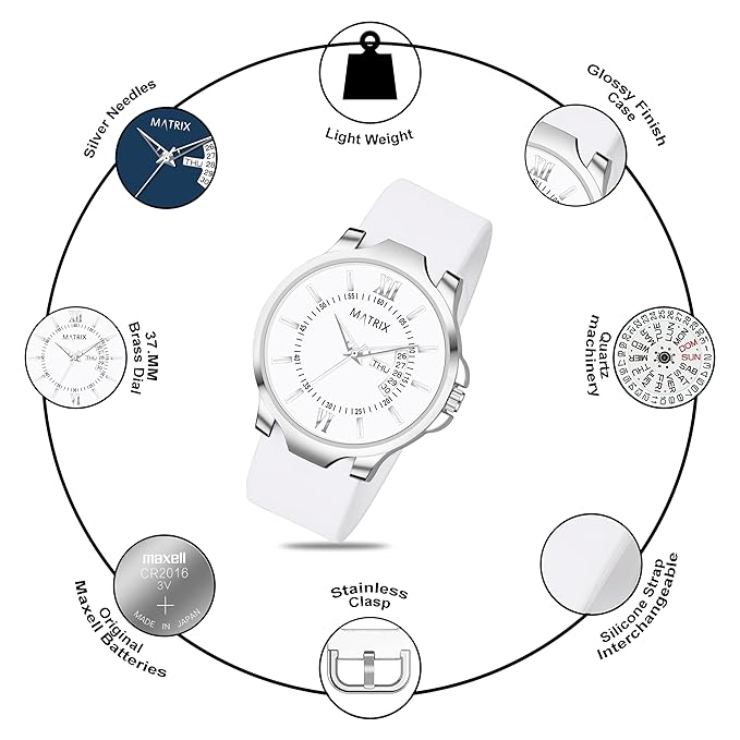 Matrix Antique 2.0 Day & Date Softest Silicone Strap Analog Watch for Men & Boys - Image 3