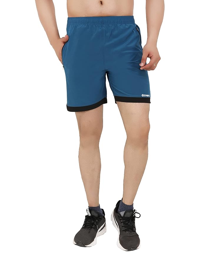 GYMIFIC Sports Training Running Dry Fit Solid Shorts for Men