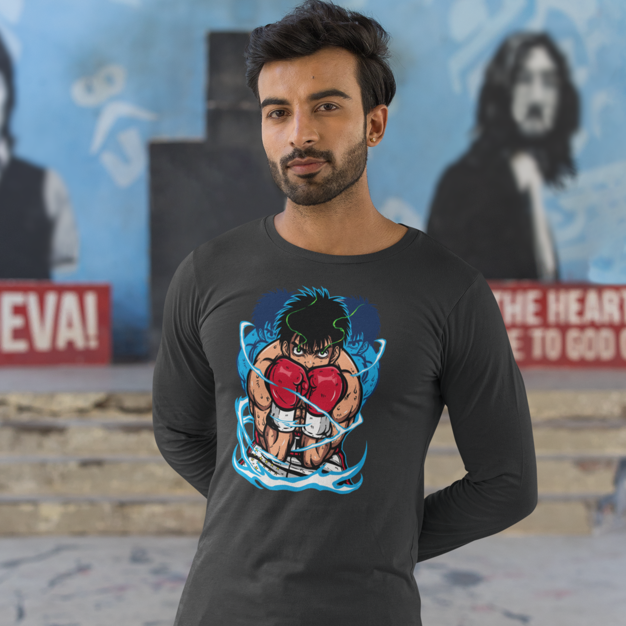 Men Ippo makunou graphic printed full sleeve T-Shirt - Image 2