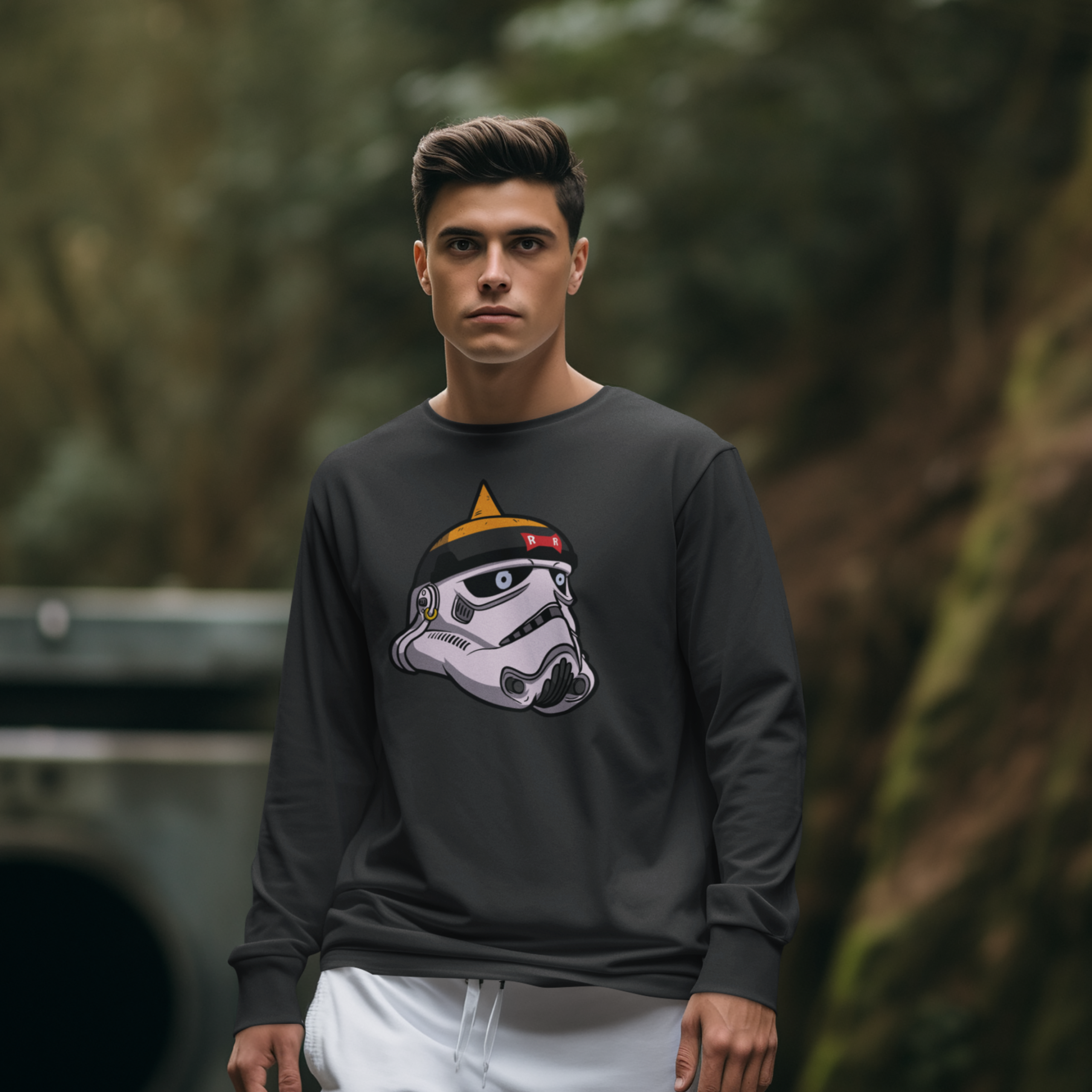 Men Sharknado graphic printed full sleeve T-Shirt - Image 2