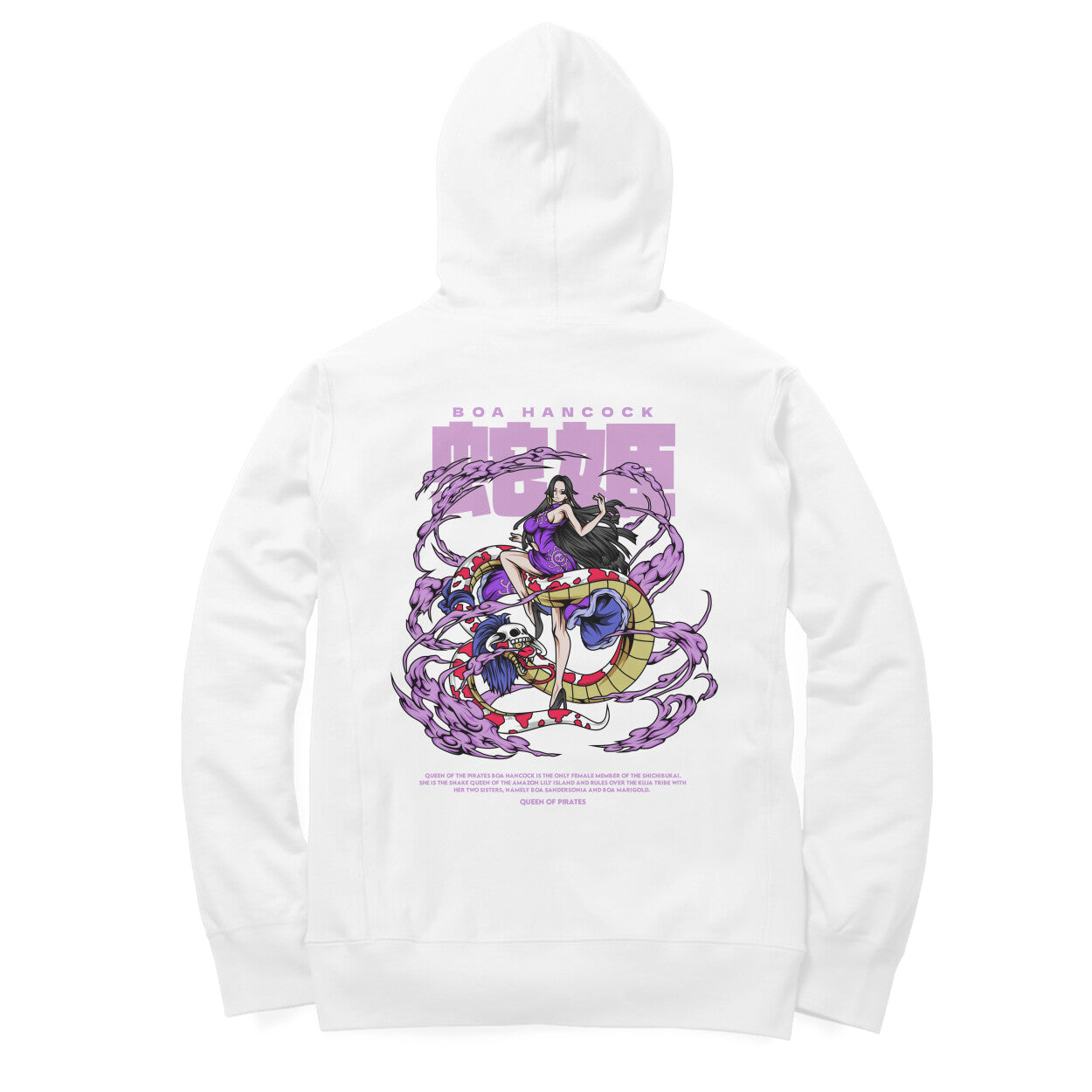 Women Boa Hancock graphic back printed oversized Hoodie - Image 5