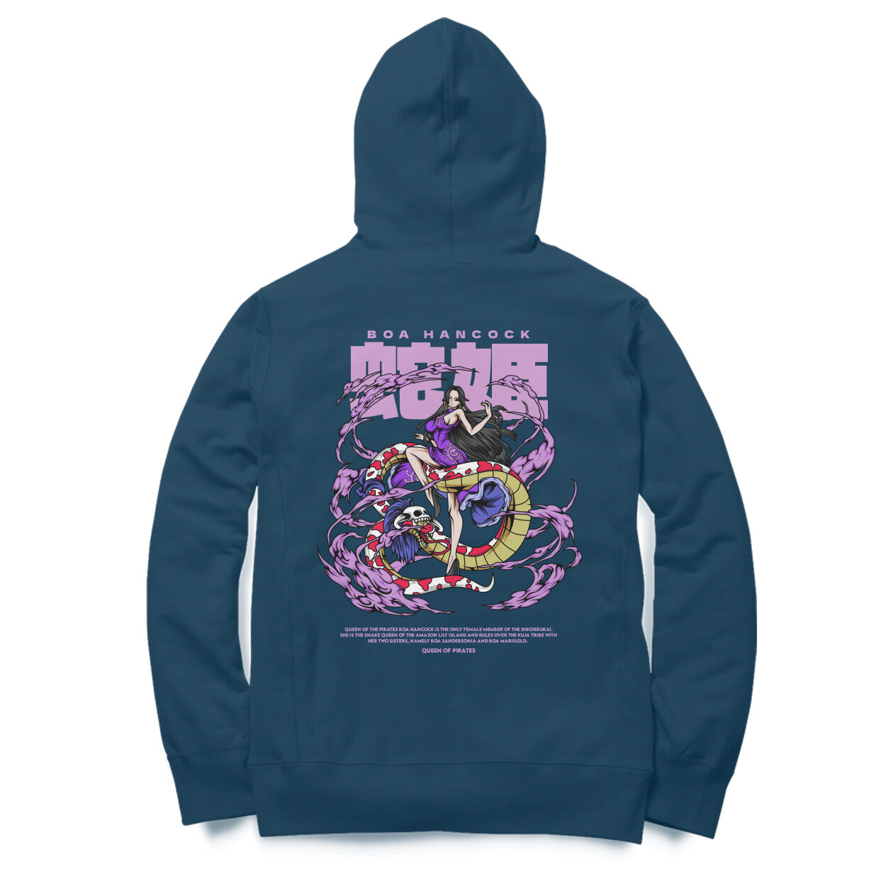 Women Boa Hancock graphic back printed oversized Hoodie - Image 6