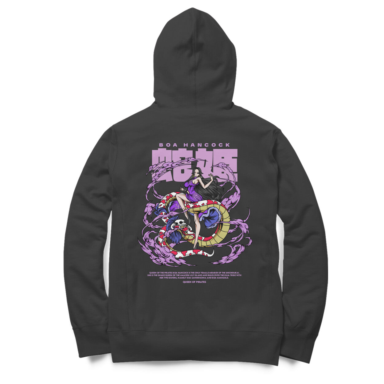 Women Boa Hancock graphic back printed oversized Hoodie - Image 4