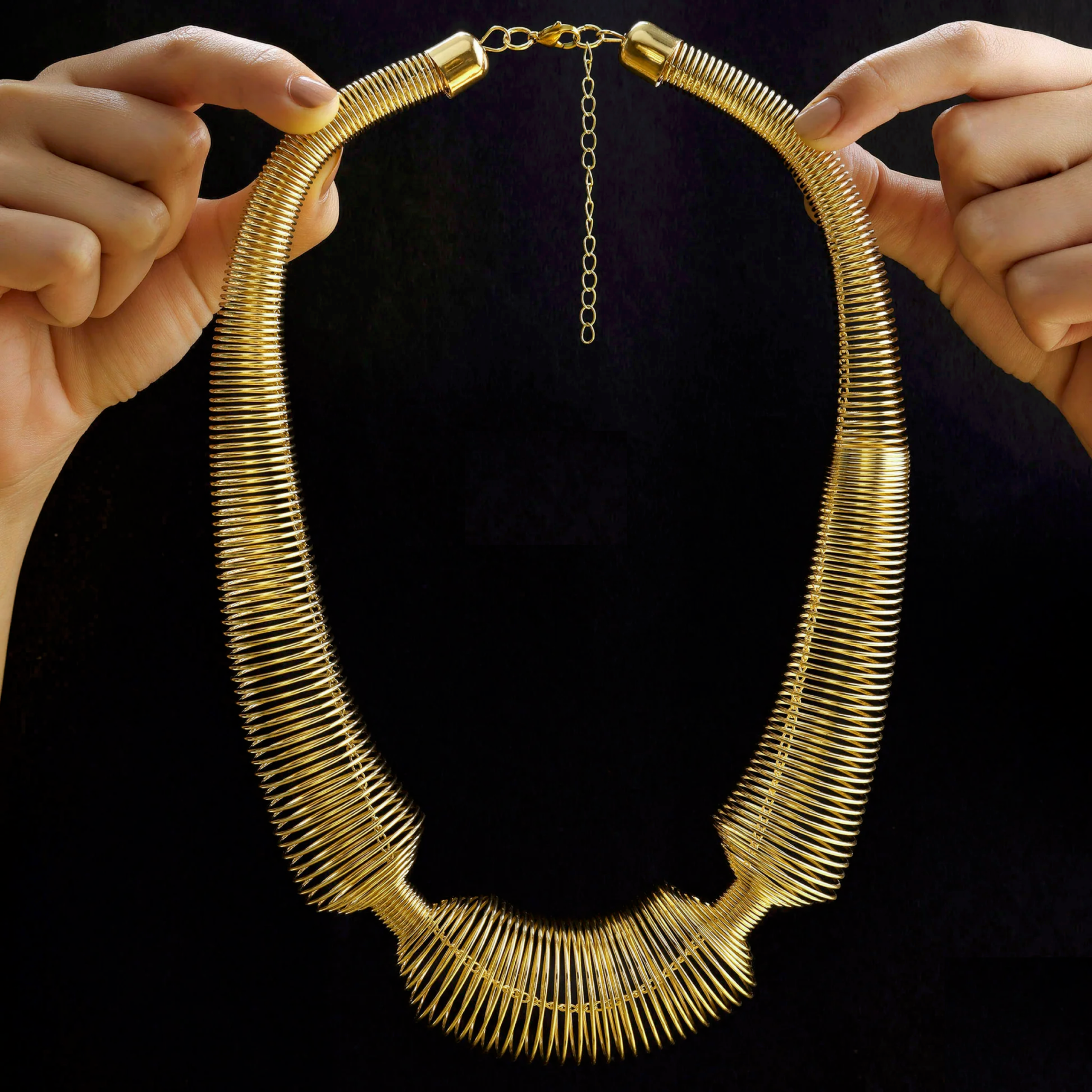 Nayab 18K Gold Plated Anti-Tarnish Statement Necklace✨ - Image 2